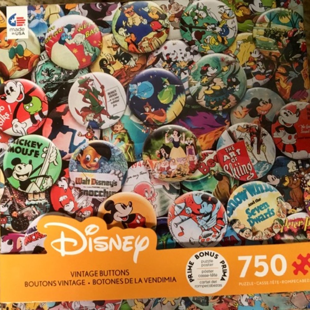 Ceaco Puzzle 750 Disney Vintage Buttons